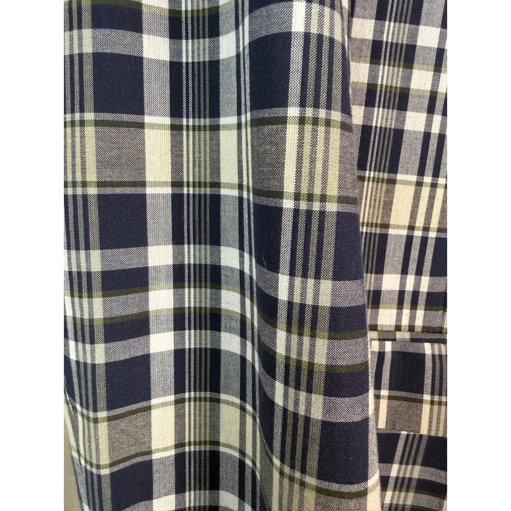 Lauren Ralph Lauren Mens 46R Plaid Blazer Navy White Cotton Sport Coat Jacket - Picture 2 of 11